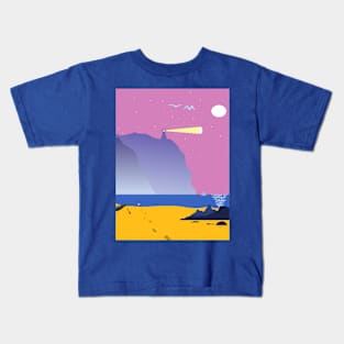 Magic night on the fjord Kids T-Shirt